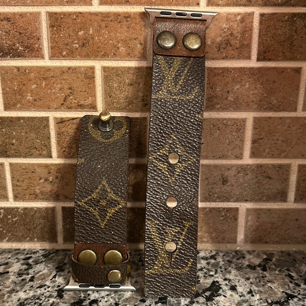 LV Upcycled Watch Band. Fits Apple Watch Series 3, 42mm.